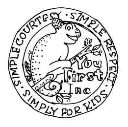 YOU FIRST INC SIMPLE COURTESY SIMPLE RESPECT SIMPLY FOR KIDS logo