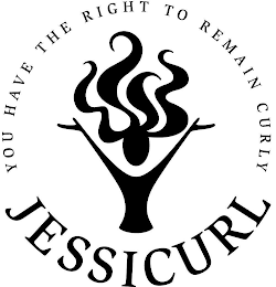 YOU HAVE THE RIGHT TO REMAIN CURLY JESSICURL logo