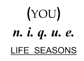 (YOU) N.I.Q.U.E. LIFE SEASONS logo