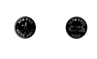 YOU OWE 1 GOOD DEED GOOD DEED COIN logo