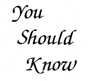 YOU SHOULD KNOW logo