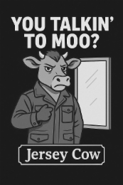 YOU TALKIN' TO MOO? JERSEY COW logo
