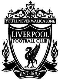 YOU'LL NEVER WALK ALONE LIVERPOOL FOOTBALL CLUB EST 1892 logo