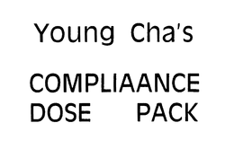 YOUNG CHA'S COMPLIANCE DOSE PACK logo