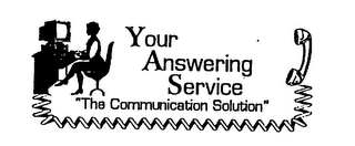 YOUR ANSWERING SERVICE "THE COMMUNICATION SOLUTION" logo
