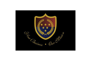 YOUR BUSINESS · OUR MISSION logo