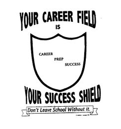YOUR CAREER FIELD IS CAREER PREP SUCCESS SHIELD DON'T LEAVE SCHOOL WITHOUT IT logo