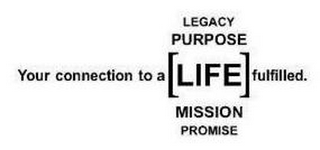 YOUR CONNECTION TO A LEGACY PURPOSE [LIFE] MISSION PROMISE FULFILLED. logo