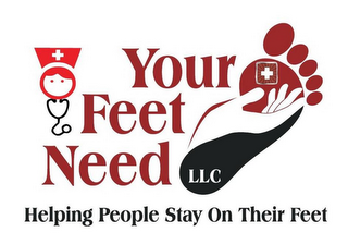 YOUR FEET NEED LLC HELPING PEOPLE STAY ON THEIR FEET logo
