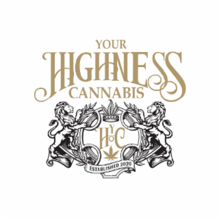 YOUR HIGHNESS CANNABIS YHC ESTABLISHED 2020 logo