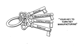 YOUR KEY TO TURN-KEY MANUFACTURING DESIGN MANURACTURING INSTALLATION SERVICE logo