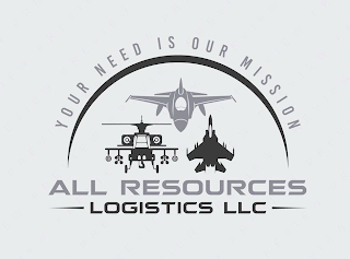 YOUR NEED IS OUR MISSION ALL RESOURCES LOGISTICS LLC logo