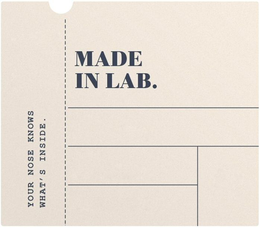 YOUR NOSE KNOWS WHAT'S INSIDE. MADE IN LAB. logo