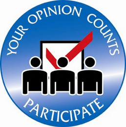YOUR OPINION COUNTS PARTICIPATE logo