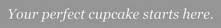YOUR PERFECT CUPCAKE STARTS HERE. logo