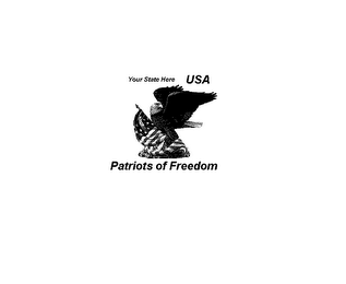 YOUR STATE HERE USA PATRIOTS OF FREEDOM logo