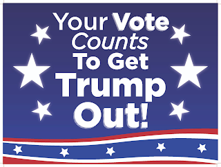 YOUR VOTE COUNTS TO GET TRUMP OUT! logo