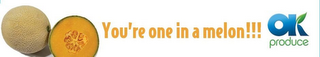 YOU'RE ONE IN A MELON!!! OK PRODUCE logo