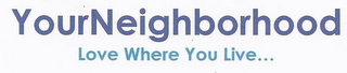 YOURNEIGHBORHOOD LOVE WHERE YOU LIVE... logo