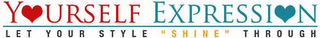 YOURSELF EXPRESSION LET YOUR STYLE "SHINE" THROUGH logo