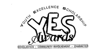 YOUTH EXCELLENCE SCHOLARSHIP YES AWARDS SCHOLASTICS COMMUNITY INVOLVEMENT CHARACTER logo