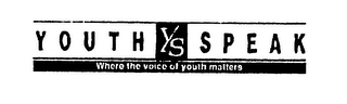 YOUTH YS SPEAK WHERE THE VOICE OF YOUTH MATTERS logo