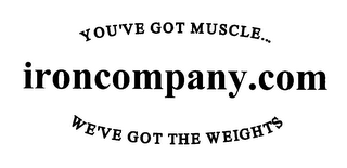 YOU'VE GOT MUSCLE...WE'VE GOT THE WEIGHTS logo