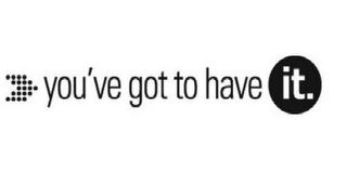 YOU'VE GOT TO HAVE IT. logo