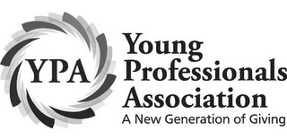 YPA YOUNG PROFESSIONALS ASSOCIATION A NEW GENERATION OF GIVING logo