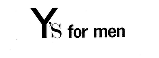 Y'S FOR MEN logo