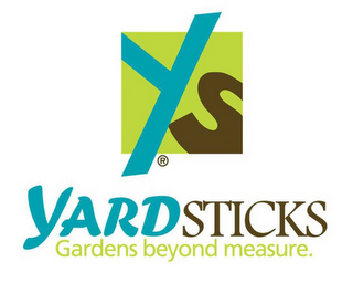 YS YARDSTICKS GARDENS BEYOND MEASURE. logo