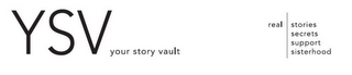 YSV YOUR STORY VAULT REAL STORIES SECRETS SUPPORT SISTERHOOD logo
