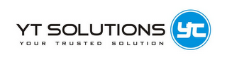 YT SOLUTIONS YT YOUR TRUSTED SOLUTION logo