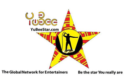 YUBEE YUBEESTAR.COM THE GLOBAL NETWORK FOR ENTERTAINERS BE THE STAR YOU REALLY ARE logo