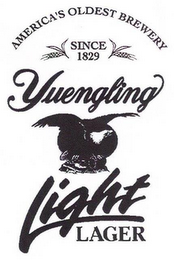 YUENGLING LIGHT LAGER AMERICA'S OLDEST BREWERY SINCE 1829 logo