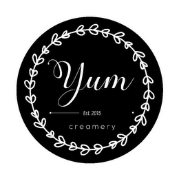 YUM EST. 2015 CREAMERY logo