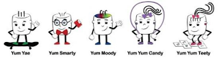 YUM YAE YUM SMARTY YUM MOODY YUM YUM CANDY YUM YUM TEETY 6 5 4 1 logo