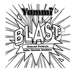 YUMMI BLAST IMMUNE FORMULA VANILLA, CHOCOLATE, STRAWBERRY logo