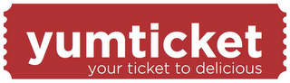 YUMTICKET YOUR TICKET TO DELICIOUS logo