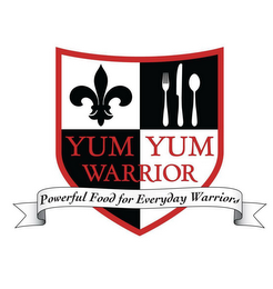 YUMYUM WARRIOR, POWERFUL FOOD FOR EVERYDAY WARRIORS logo