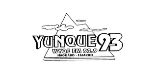 YUNQUE 93 WYQE FM 92.9 NAGUABO FAJARDO logo
