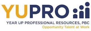 YUPRO YEAR UP PROFESSIONAL RESOURCES, PBC OPPORTUNITY TALENT AT WORK logo