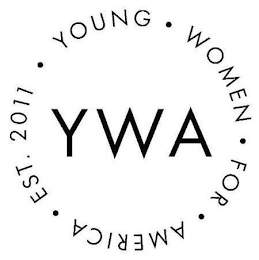 YWA YOUNG WOMEN FOR AMERICA EST. 2011 logo