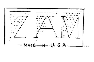 Z A M MADE IN U.S.A. logo