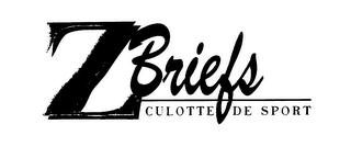Z BRIEFS CULOTTE DE SPORT logo