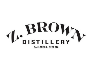 Z. BROWN DISTILLERY DAHLONEGA, GEORGIA logo