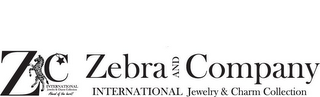 Z C INTERNATIONAL JEWELRY & CHARM COLLECTION AHEAD OF THE HERD! ZEBRA AND COMPANY INTERNATIONAL JEWELRY & CHARM COLLECTION logo