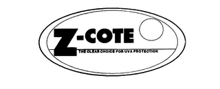 Z-COTE THE CLEAR CHOICE UVA PROTECTION logo