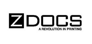Z DOCS A REVOLUTION IN PRINTING logo