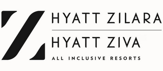 Z HYATT ZILARA HYATT ZIVA ALL INCLUSIVERESORTS logo